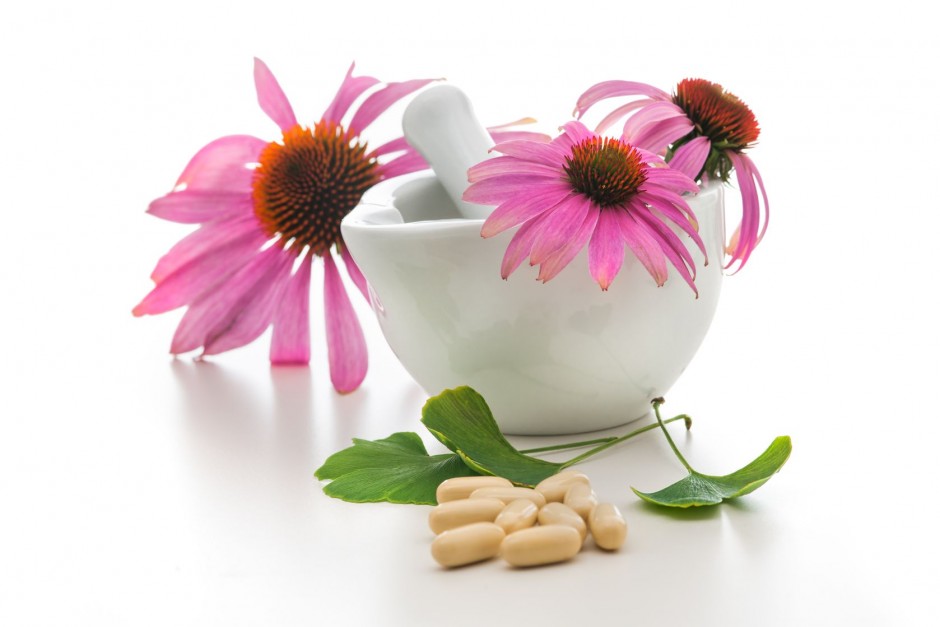 14666793 - healing herbs and amortar. alternative medicine concept