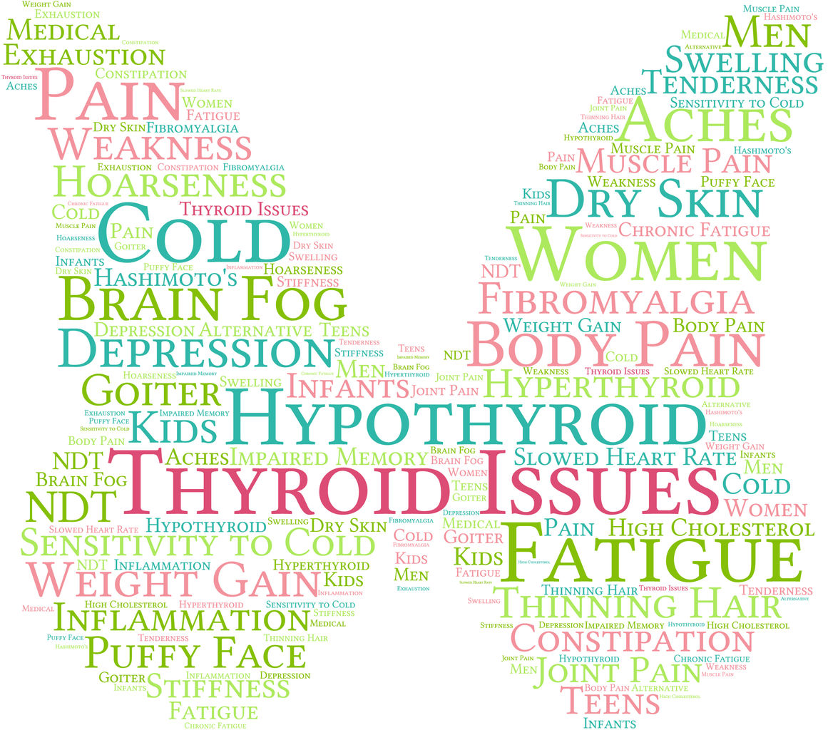 44434672 - thyroid issues butterfly shaped word cloud on a white.